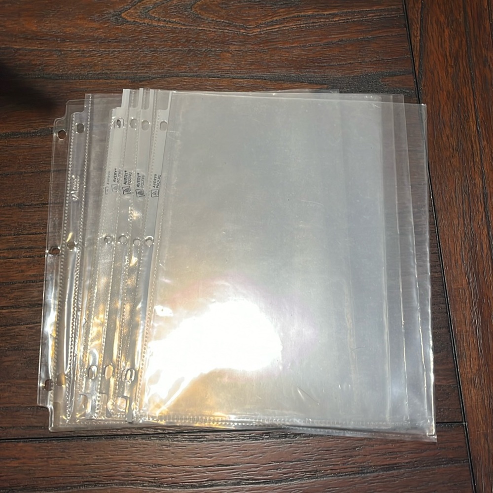 $2 Add-On Set of 7 Magazine Sleeves Plastic Pockets 3-Ring Binder Office Supply